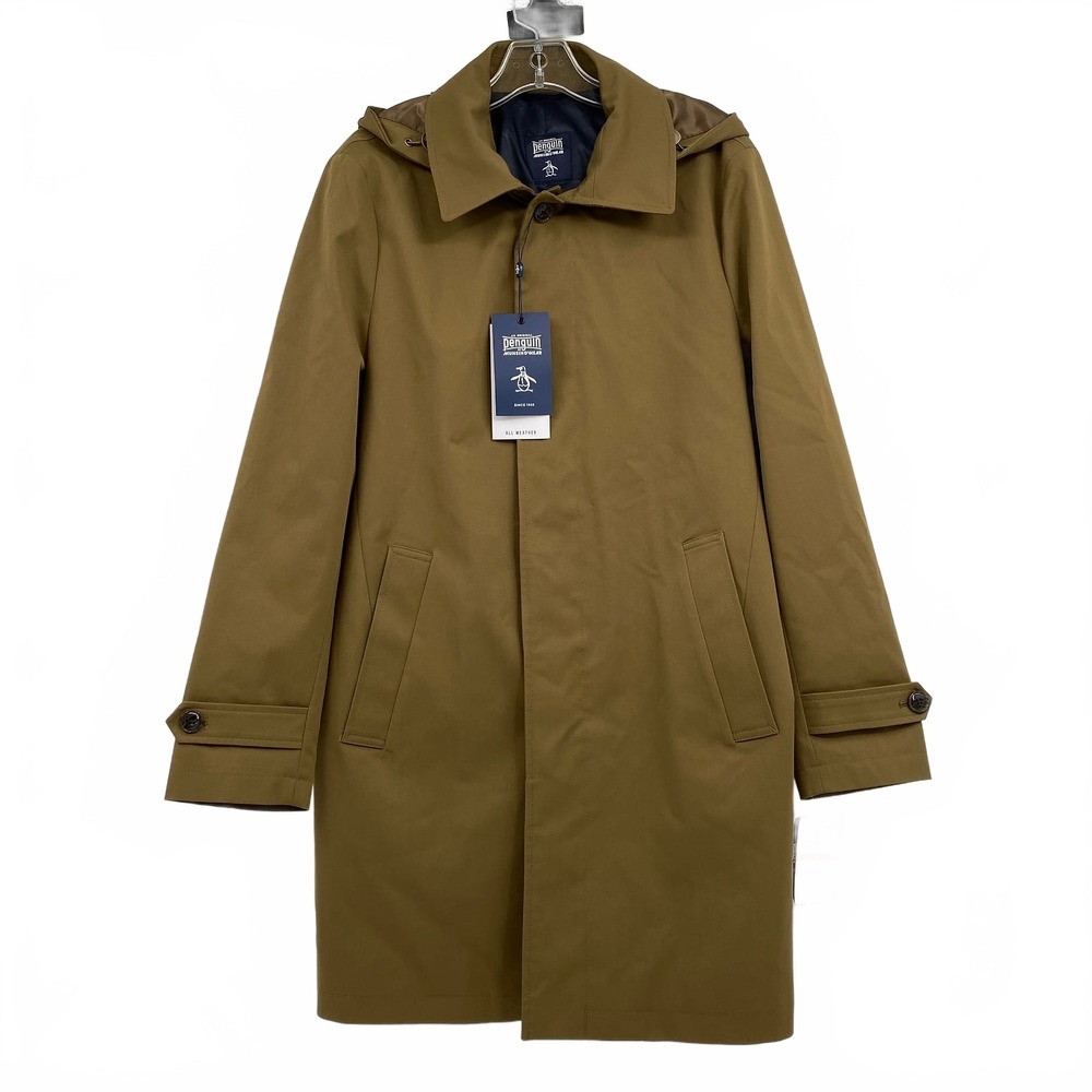 Original Penguin Tan Portland Rain Coat | Men’s XS Regular